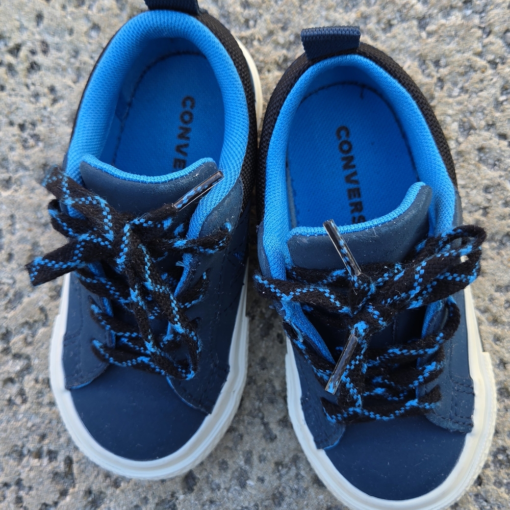 Converse Little Kids One Star Blue & Black Casual Shoes